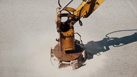 special construction machine for manhole cover drills holes in asphalt road