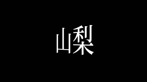 yamanashi japan kanji japanischer text animationen bewegungsgrafiken