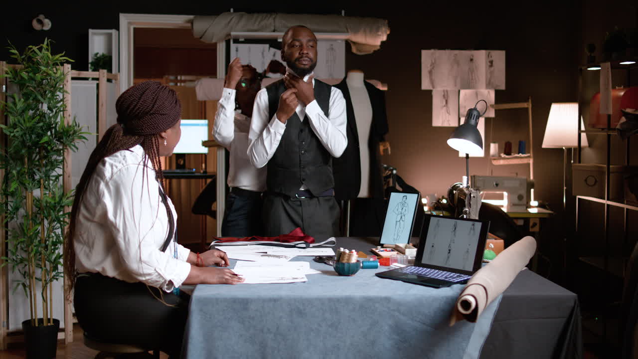 우아한 옷을 찾는 고객