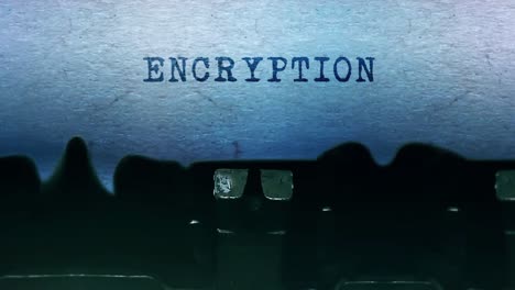 encryption typed on a typewriter