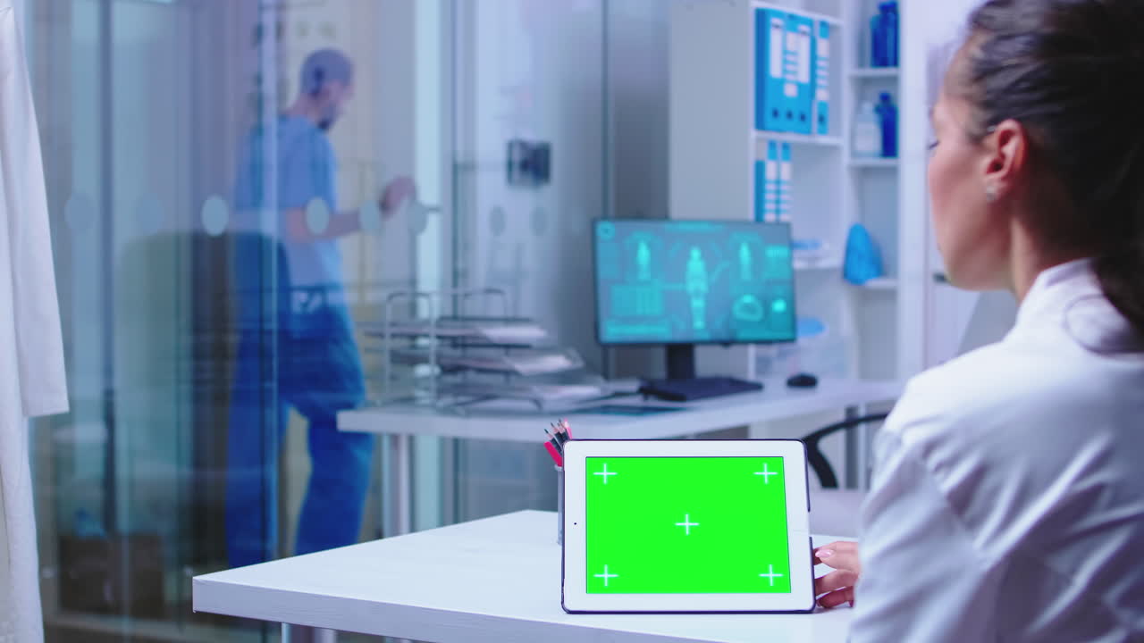 pantalla de la tableta de la computadora portátil chroma keyon