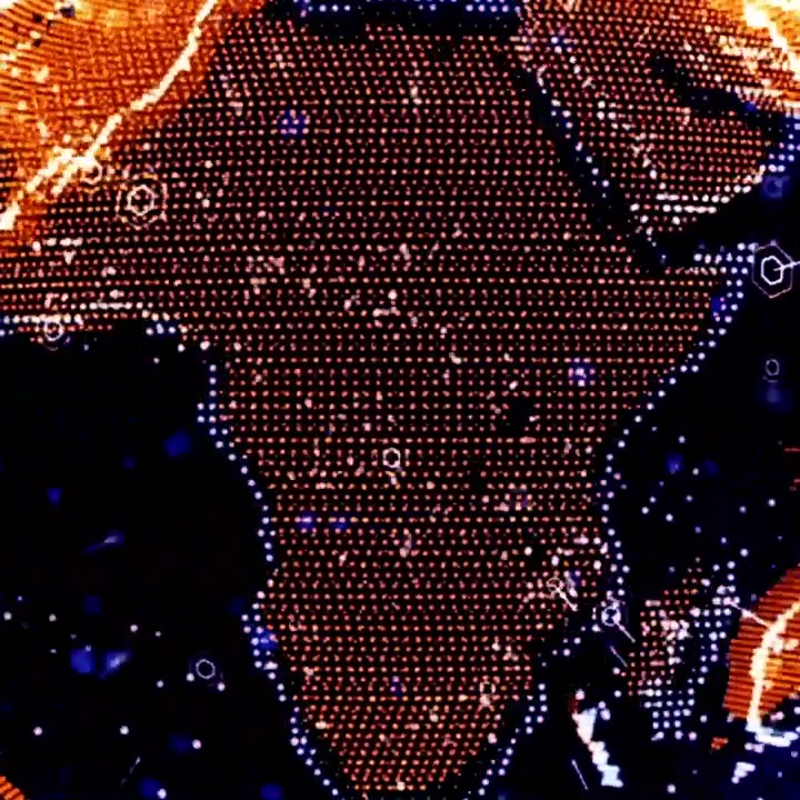 Rotating Digital Earth Globe with Global Network Connections