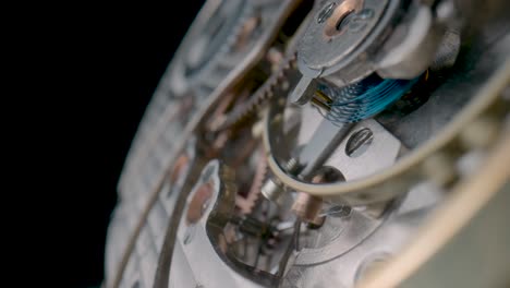 close-up of intricate watch mechanism