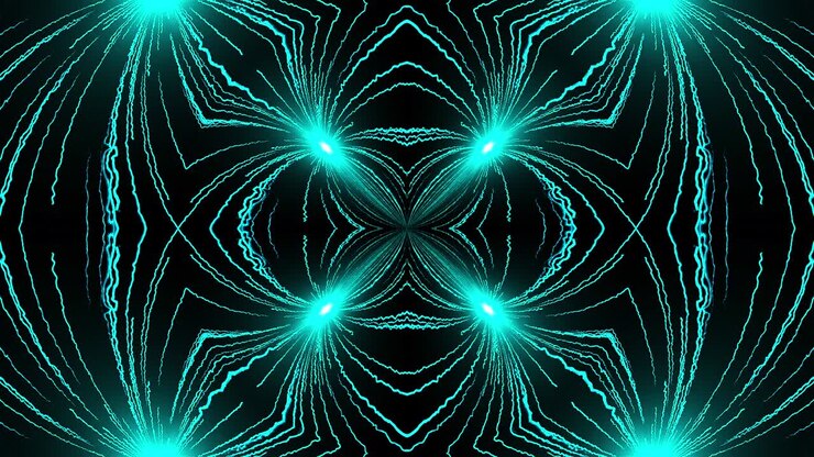 Kaleidoscope burning fireworks abstract background
