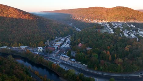 jim thorpe village nestled among mountains in carbon county pennsylvania