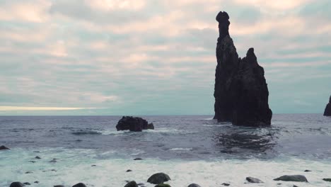 dramatic coastal rock formation