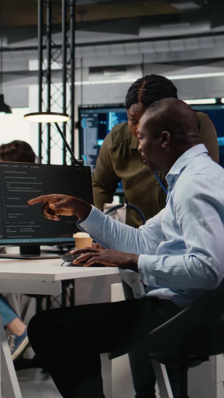 Vertical video AI startup office personnel automating workflows using neural networks on PC