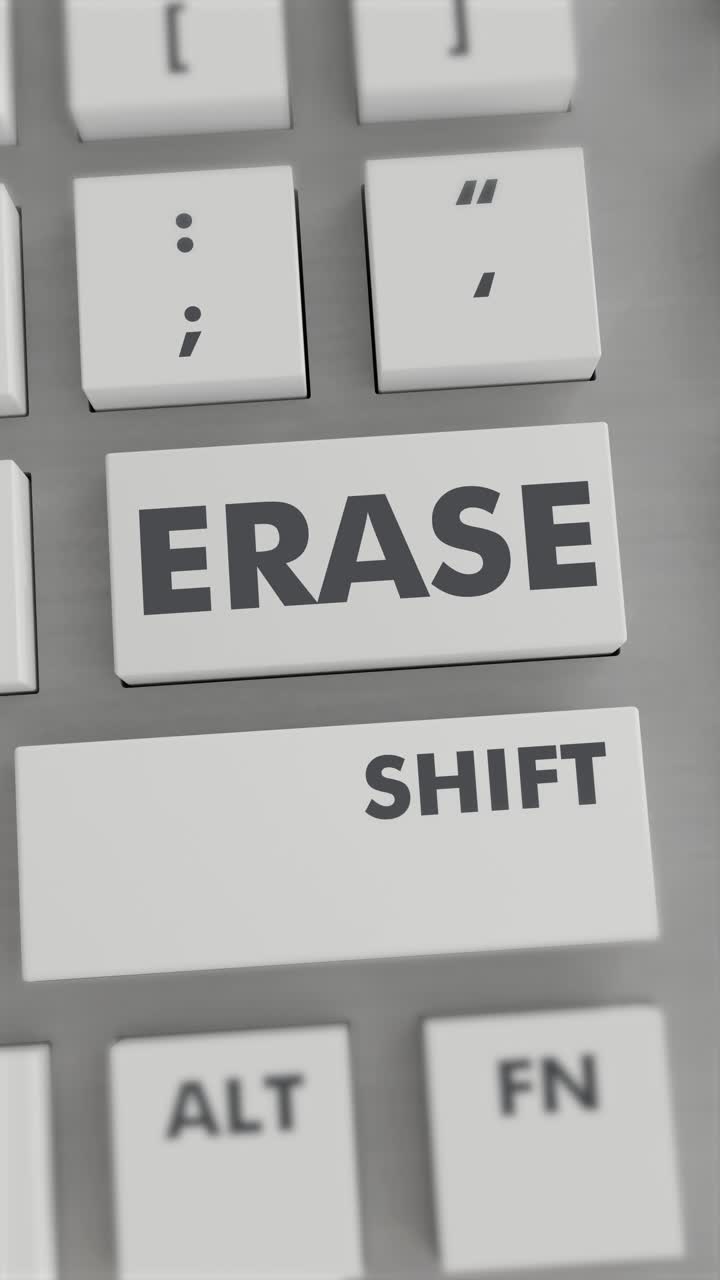 ERASE BUTTON PRESSING ON KEYBOARD Vertical Video