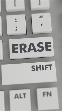 erase button pressing on keyboard vertical video