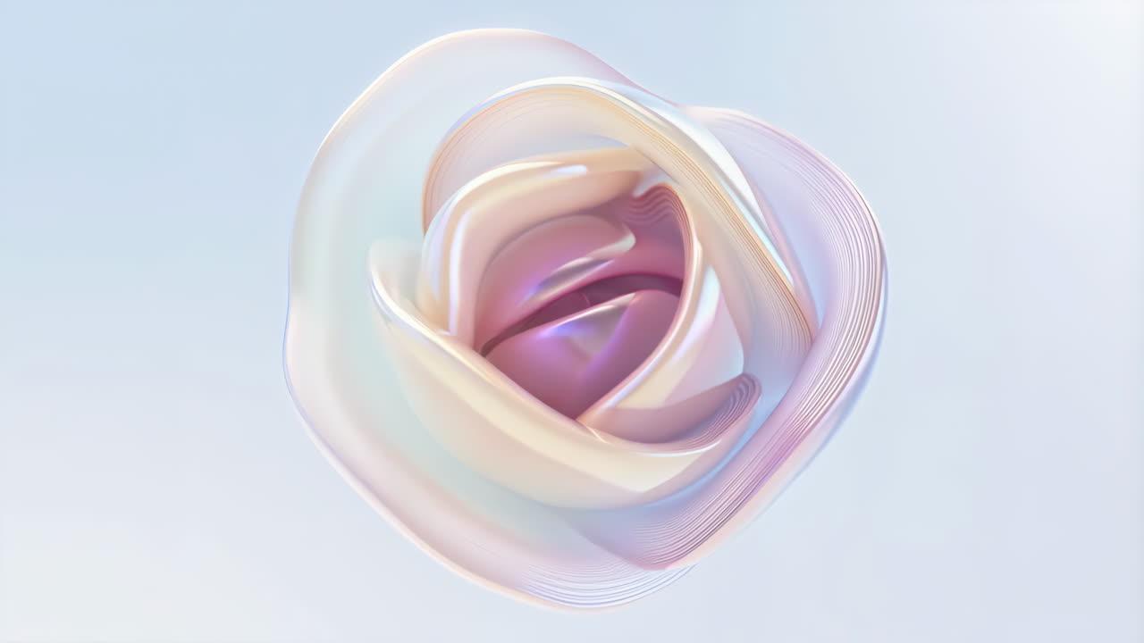 Abstract Iridescent Pearlescent Swirl