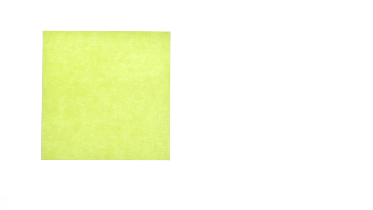 pegatina amarilla aislada sobre un fondo blanco