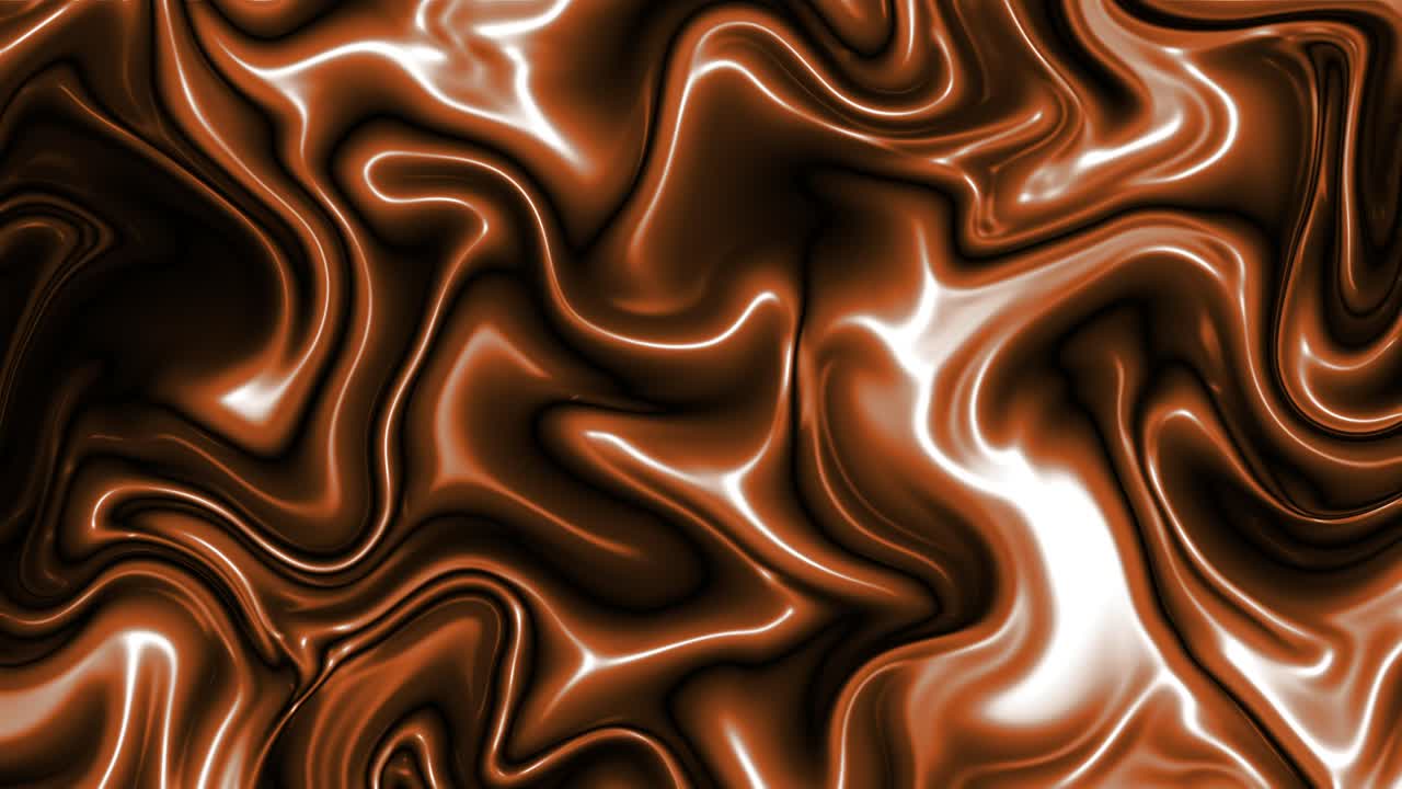 Onde dinamiche e astratte di liquido marrone che scorrono senza interruzioni