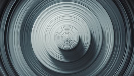 abstract pattern of circles with displacement effect. white blank animation rings. abstract background for business presentation. the center is shifted to the side. seamless loop 4k 3d render