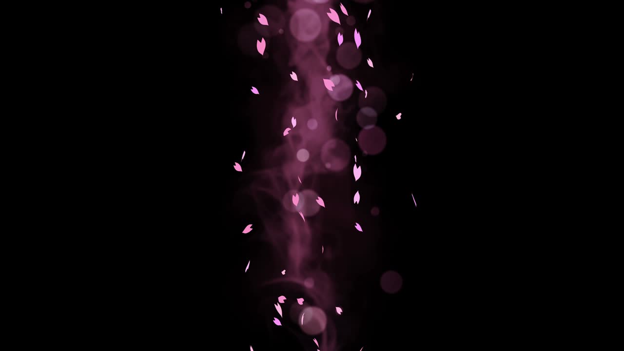 화려한 잎자루가 봄의 배경에 휘어지고, 빛으로 빛나는 아름다운 자연 장면, 꽃의 잎자락, 추상적인 봄 그래픽, 루프 애니메이션.