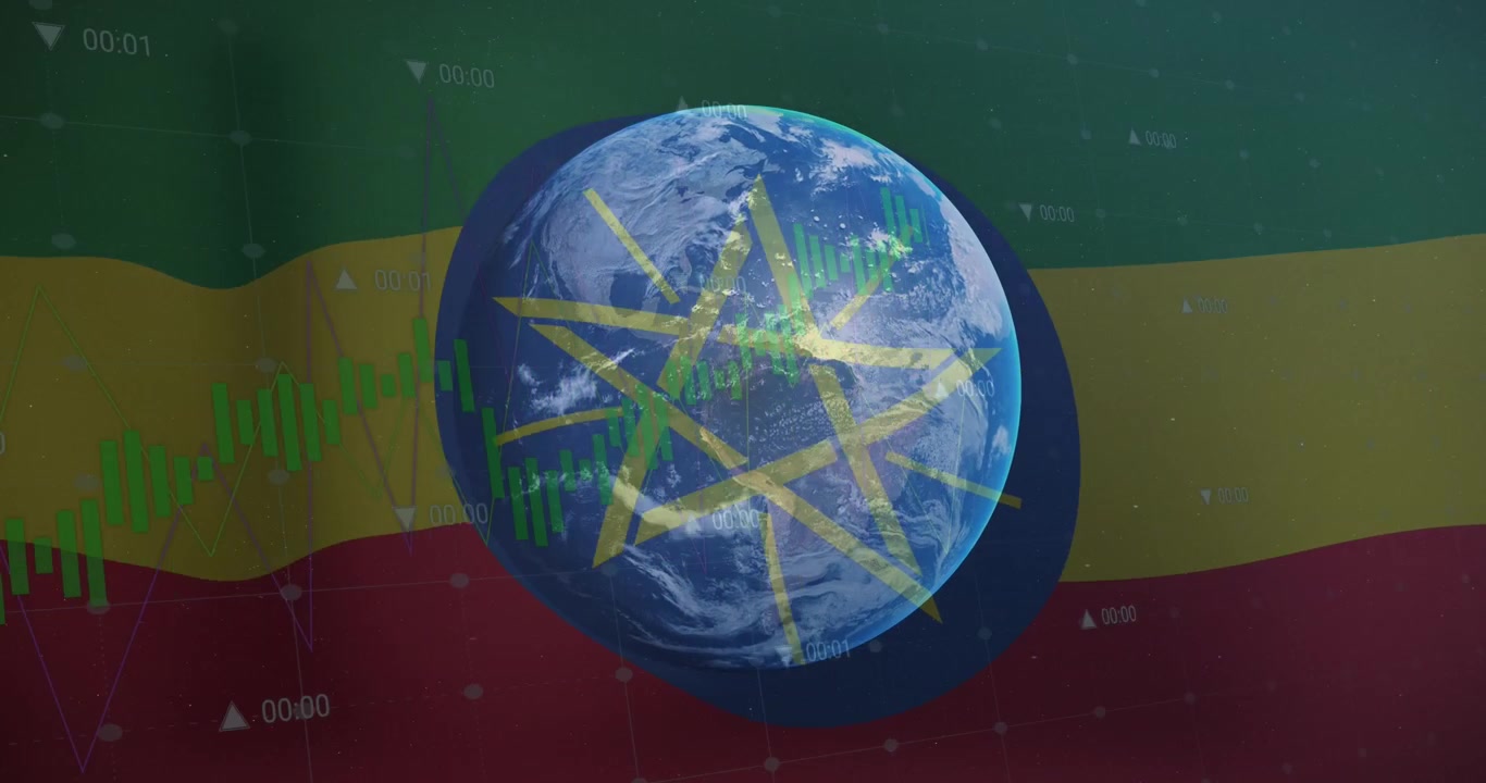 Animation of globe of connections with statistics over light