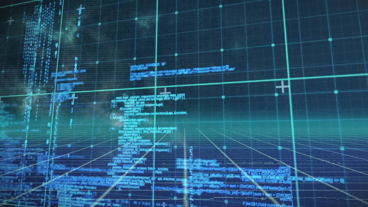 animazione dell'elaborazione dei dati digitali su rete