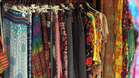 colorful clothing display on racks