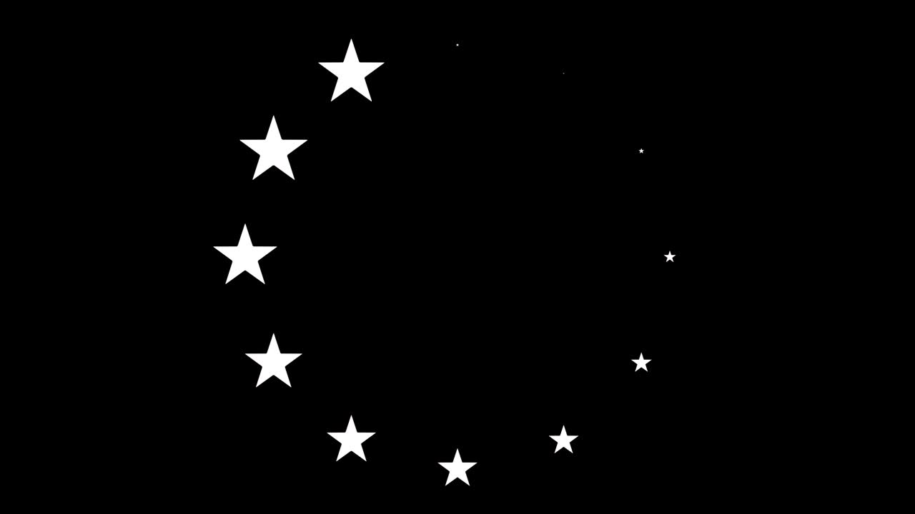 알파 채널과 함께 투명한 배경에 별 서클 프리 로더.