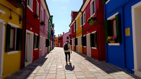colorful streets of burano, venice
