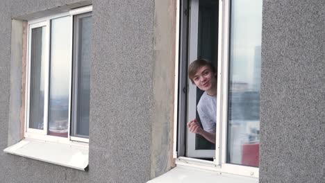 apartment building exterior with windows