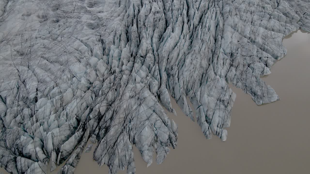 극적인 풍경, 스카프타펠 빙하, 아이슬란드에서 녹은 얼음