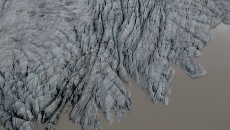 dramatic landscape, melted ice from skaftafell glacier, iceland