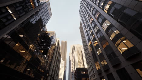 arquitectura moderna de la ciudad de rascacielos contra el cielo