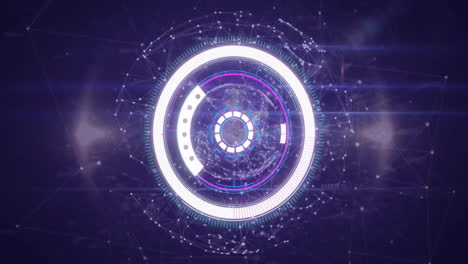 animación de escaneo de alcance en todo el mundo con conexiones