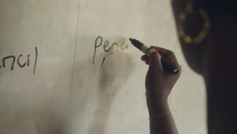 teacher writing on white board 02