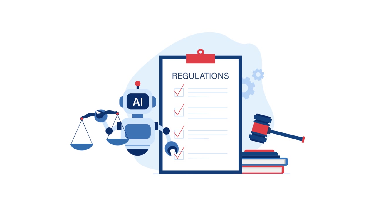Artificial Intelligence Regulation and Legal Compliance Concept