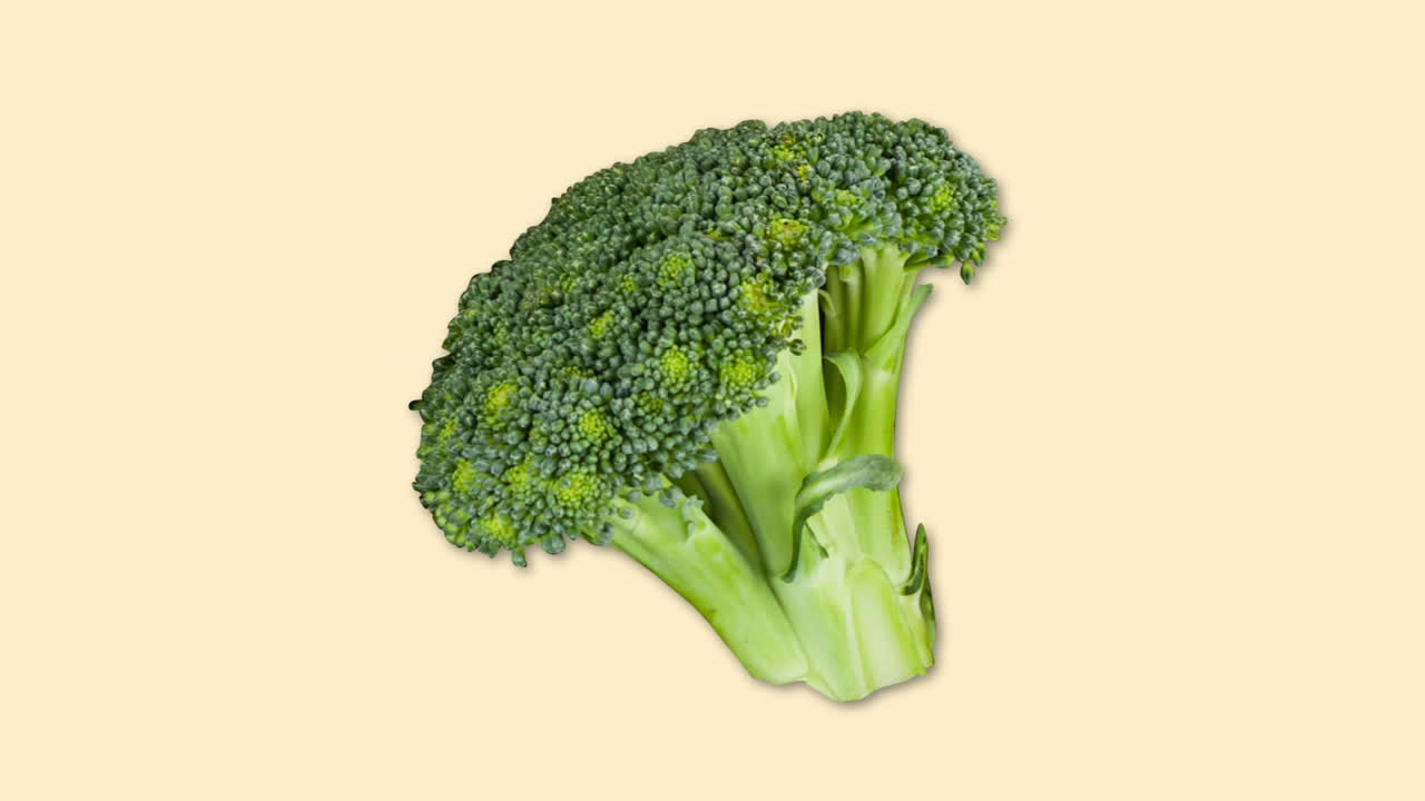 Digitally generated video of broccoli
