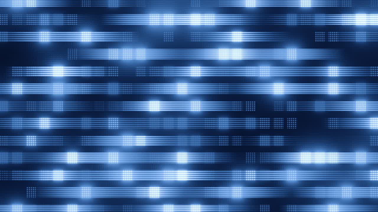 Dynamic Blue Abstract Technology Background with Flashing Squares