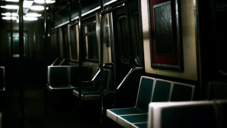 subway wagon is empty because of the coronavirus outbreak in the city