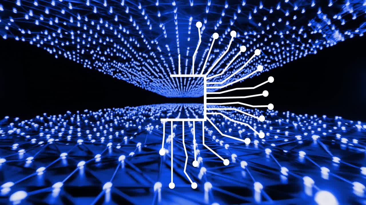 연결의 메쉬에 대한 ai 데이터 처리 및 아이콘의 애니메이션