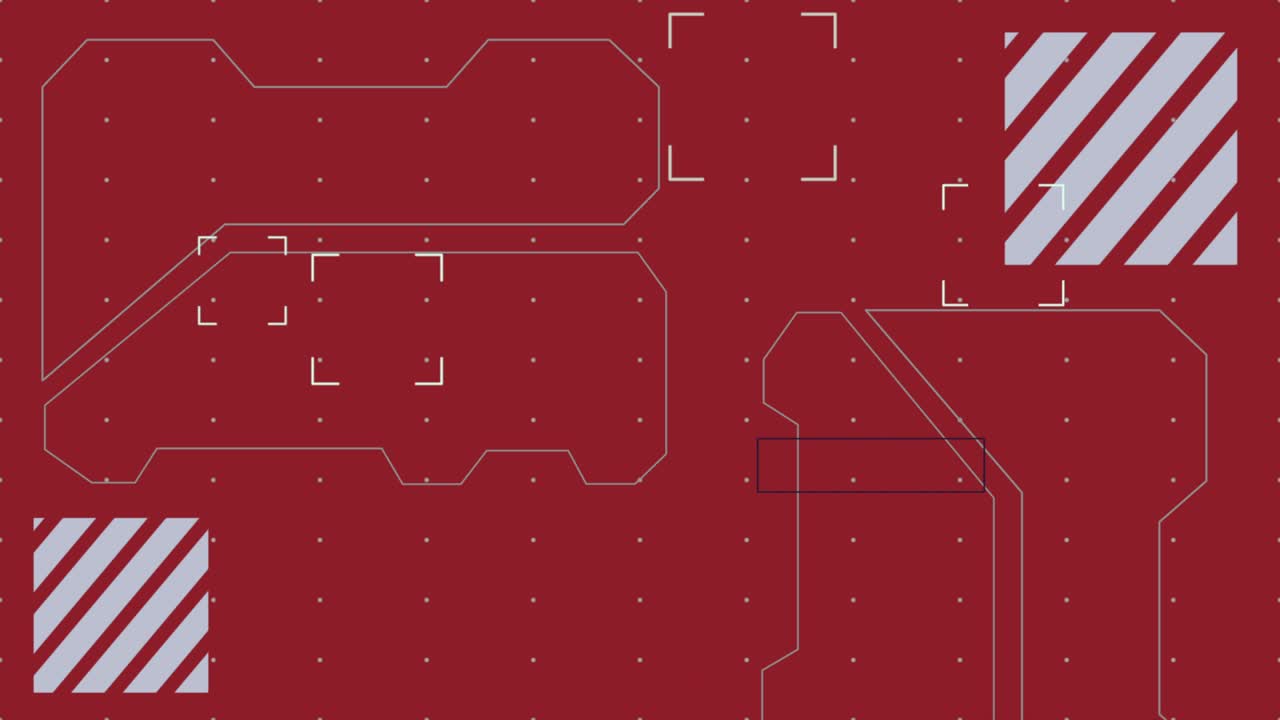 hud 요소와 함께 빨간 미래의 화면