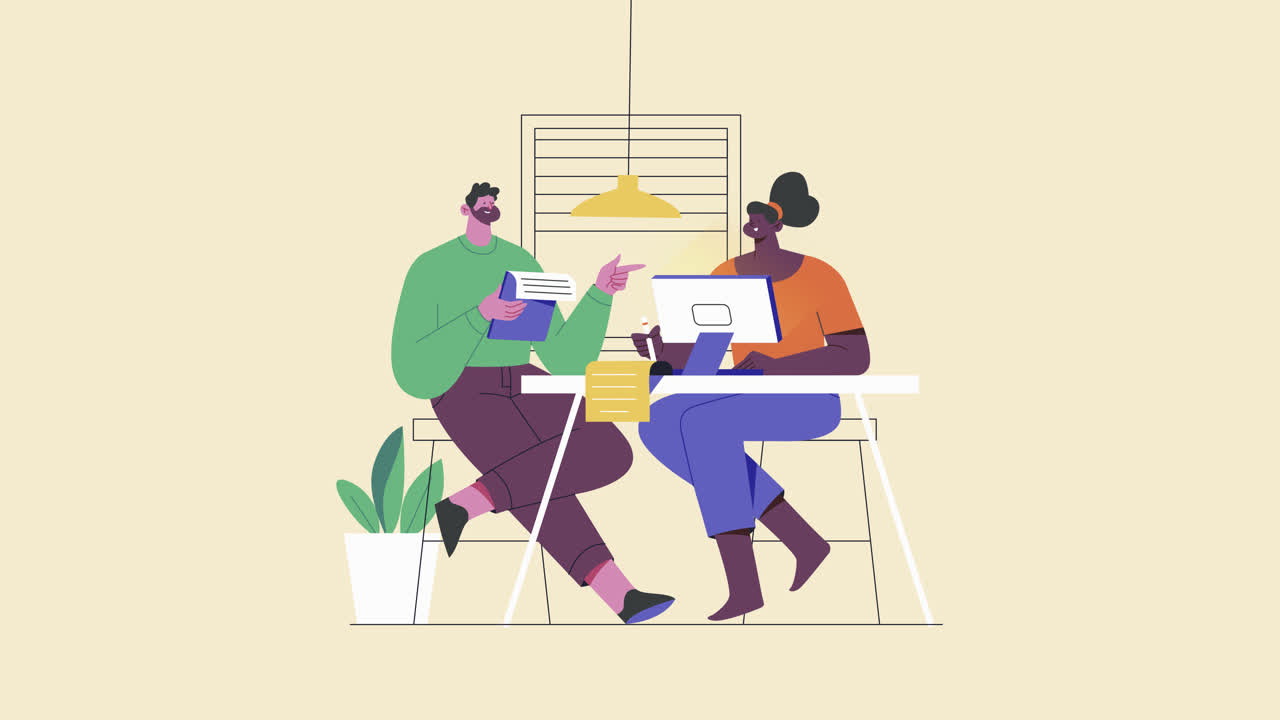 People Collaborating at a Desk