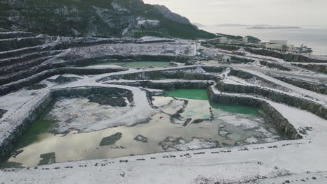 drone shot of quarry