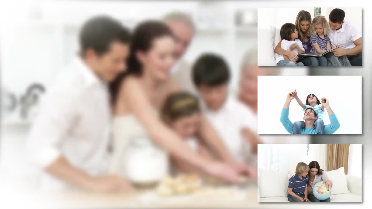 즐거운 가족 이 식사 를 준비 하고 있다