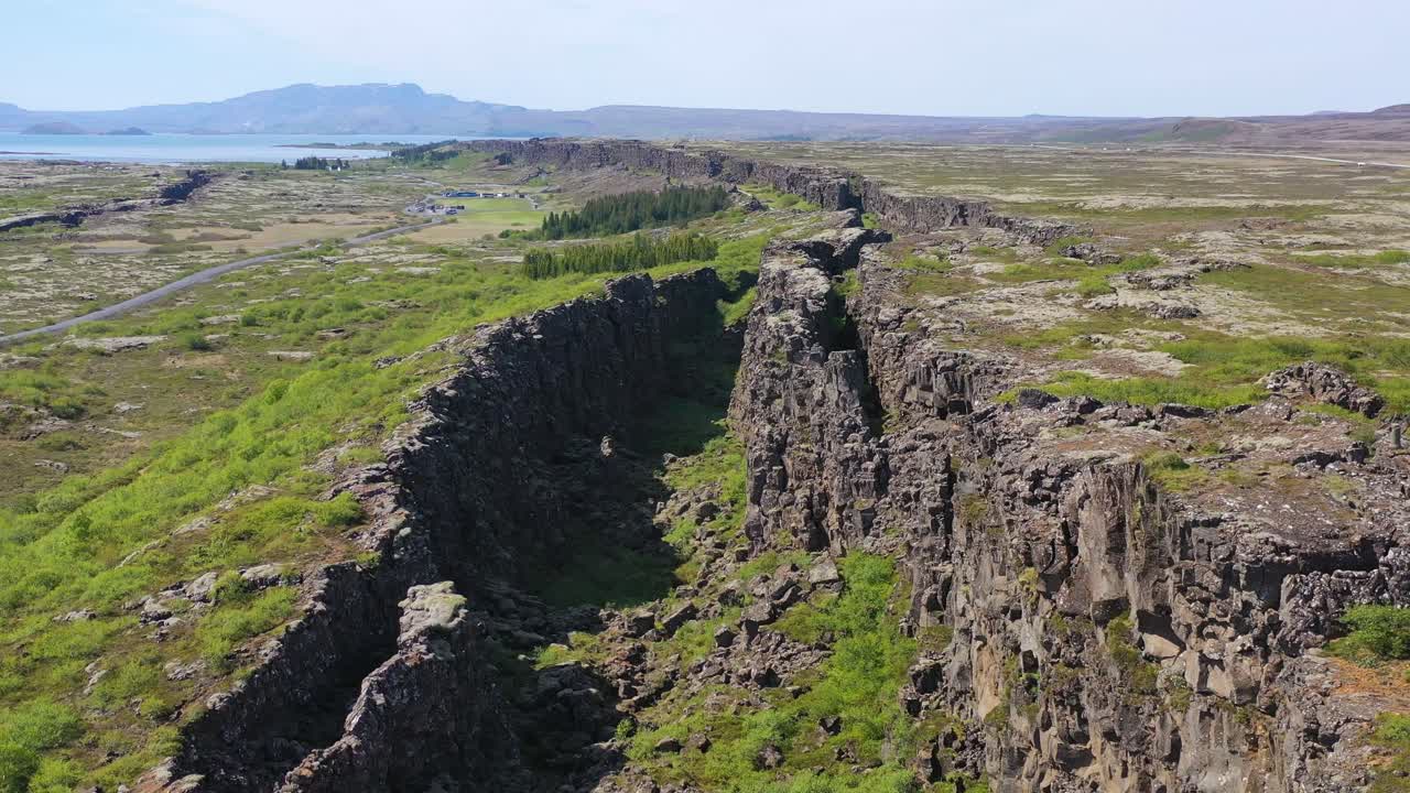 thingvellir iceland 1의 대서양 중부 능선 위의 아름다운 공중