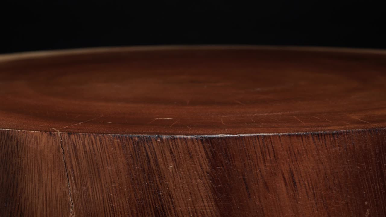 деревянный круг ствол ствол фона со стороны. видел поперечное сечение дерево дерево вращение. выборочный фокус.