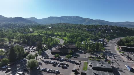 steamboat springs downtown looking toward the ski mountain.