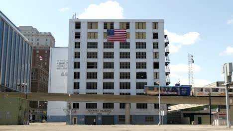 train passing through detroit