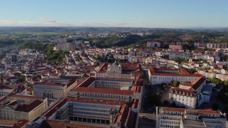 aerial view of coimbra university, portugal