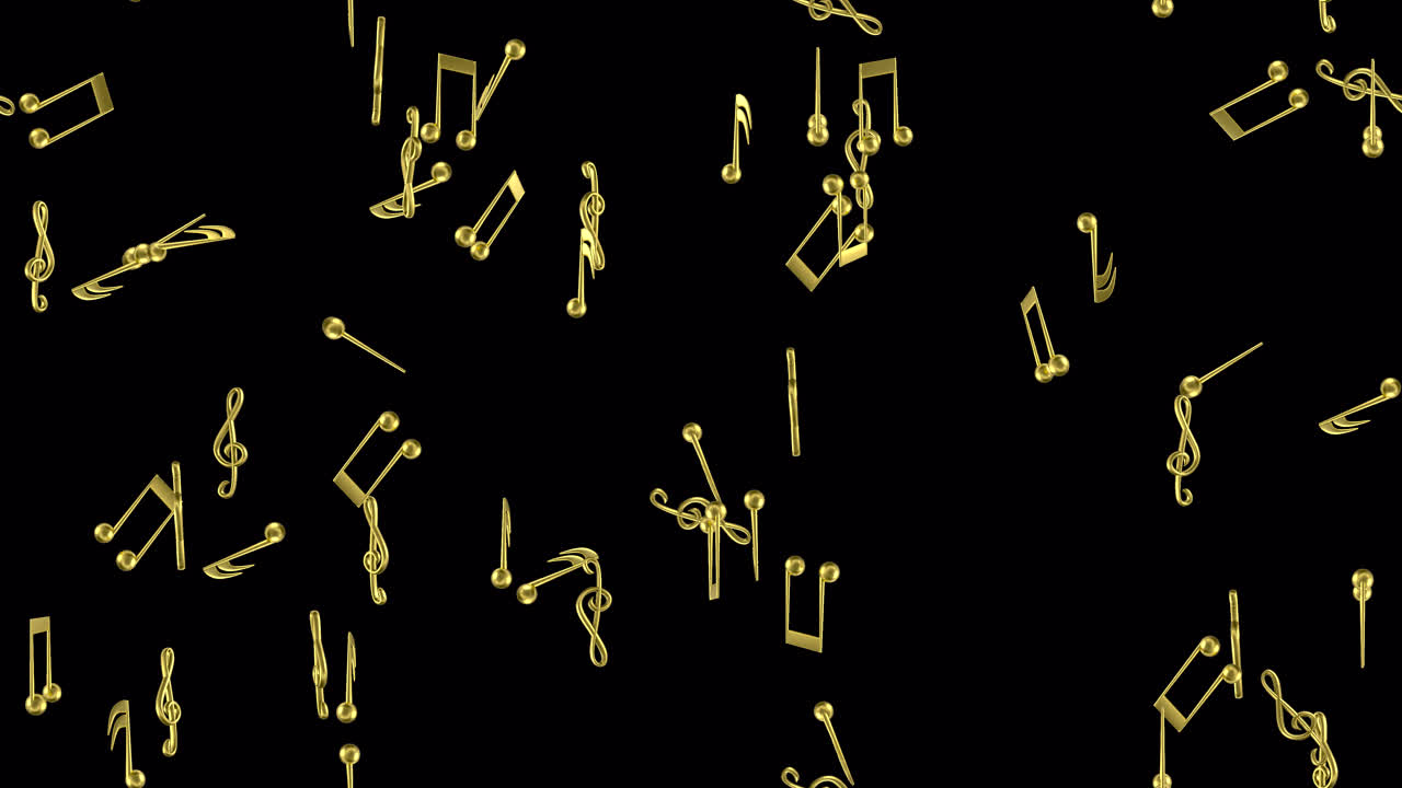 los símbolos de la música se enruinan con alfa.