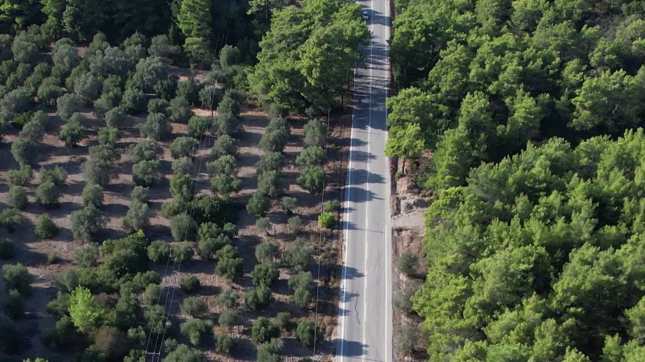Discovering the scenic roads of Greece through a stunning aerial view