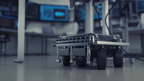 automated mobile robot in a high-tech research laboratory