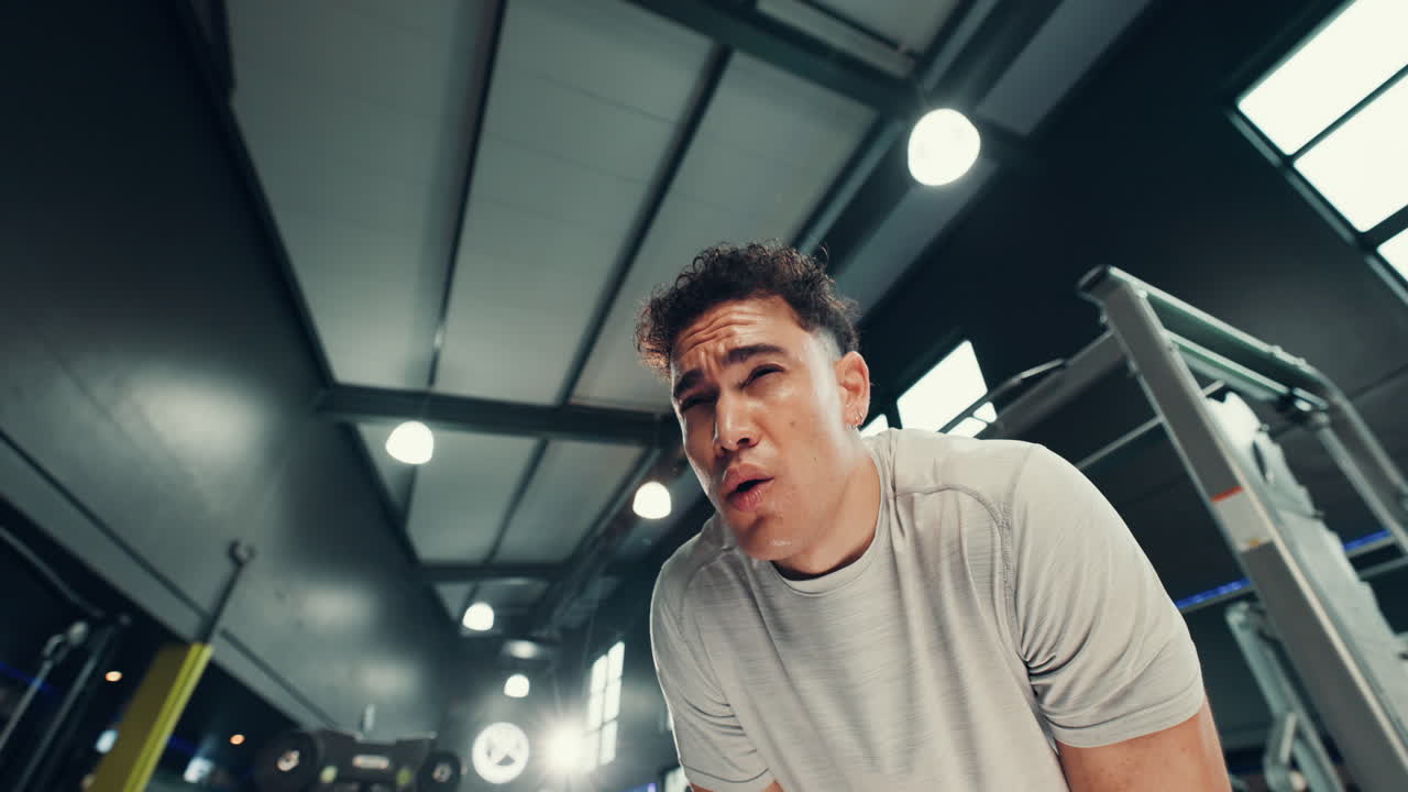 Exhausted Man After Workout