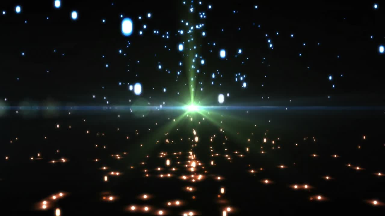 검은 바탕에 움직이는 반 ⁇ 이는 빛의 반점