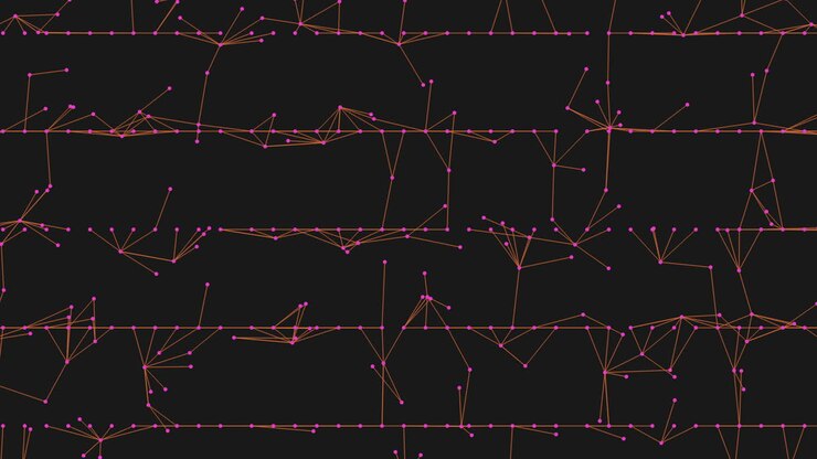 Abstract network of lines and dots resembling a constellation