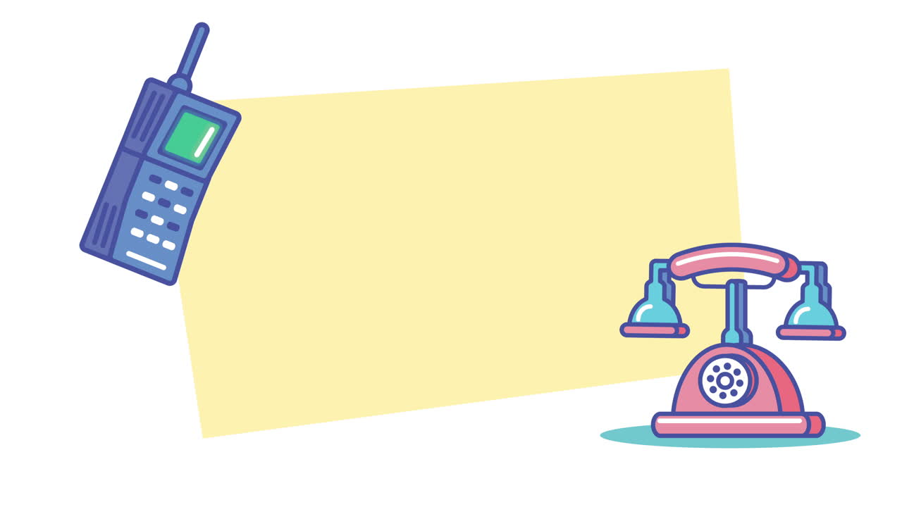 ilustración de teléfonos antiguos